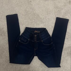 BAMBOO High-Rise Dark Blue Women's Jeans